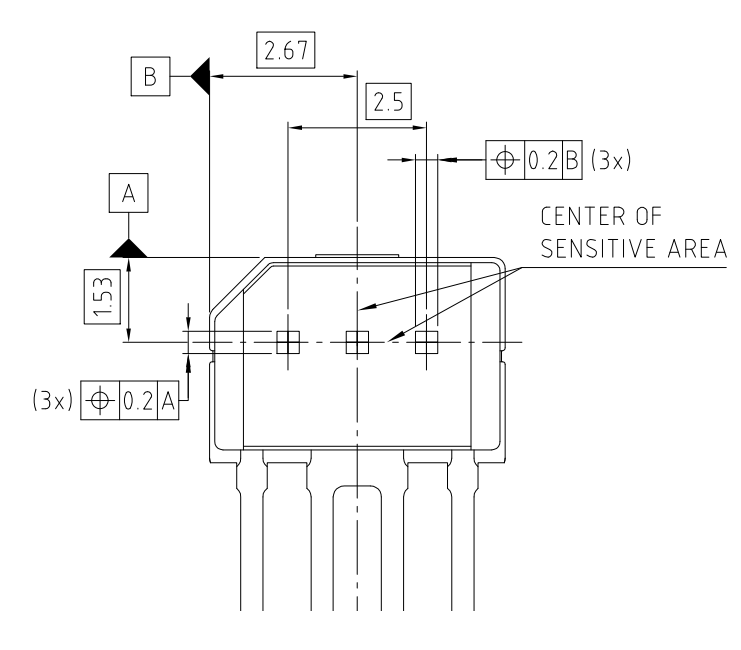 Mechanical Drawing - Infineon Technologies TLE4929C Crankshaft Sensors